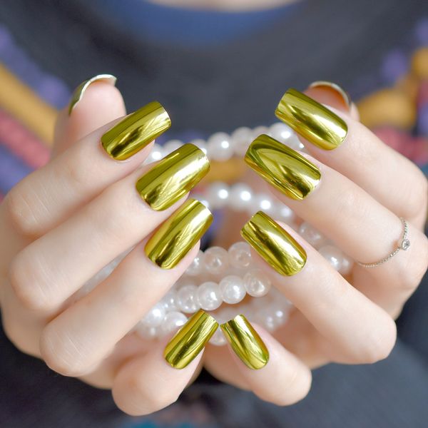metal mirror false nails fashion gold fake nail full cover acrylic nail tips diy salon products fuax ongles, Red;gold
metal mirror false nails fashion gold fake nail full cover acrylic nail tips diy salon products fuax ongles, Red;gold