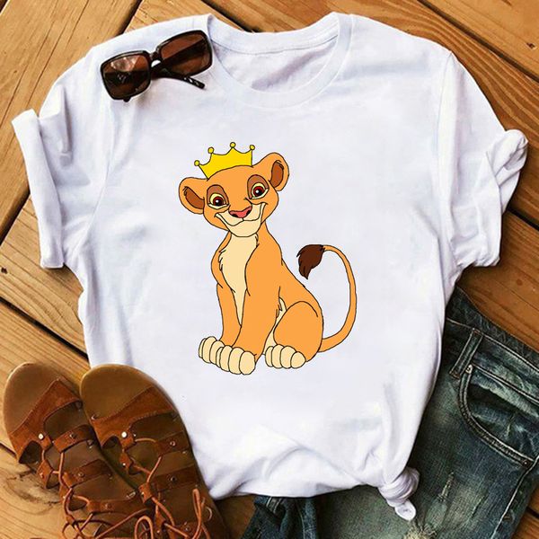 2019 new summer women t-shirt cartoon lion king printed tshirt fashion casual harajuku tshirt female cute tee woman o neck, White
2019 new summer women t-shirt cartoon lion king printed tshirt fashion casual harajuku tshirt female cute tee woman o neck, White
