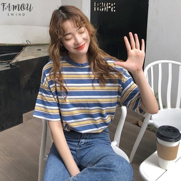 korean o neck t shirt women harajuku striped tshirt summer loose casual short sleeve punk striped t shirts camiseta feminina, White
korean o neck t shirt women harajuku striped tshirt summer loose casual short sleeve punk striped t shirts camiseta feminina, White