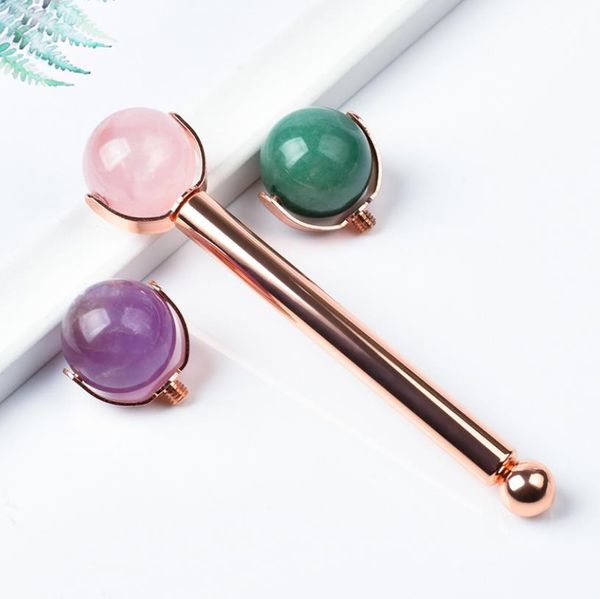 3 in 1metal handled anti-aging jade roller for face removable replacement head rose quartz facial massage roller
3 in 1metal handled anti-aging jade roller for face removable replacement head rose quartz facial massage roller