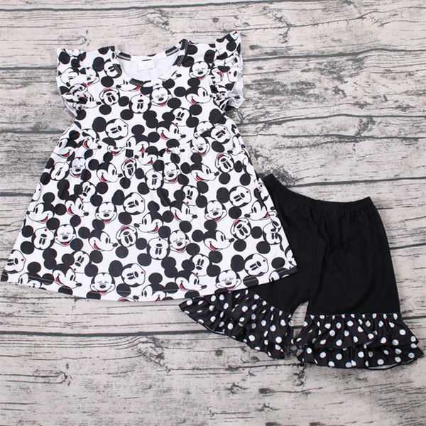 2020 summer casual ruffle flutter sleeve tunic with dot shorts girl&boy mouse cartoon outfits, White
2020 summer casual ruffle flutter sleeve tunic with dot shorts girl&boy mouse cartoon outfits, White