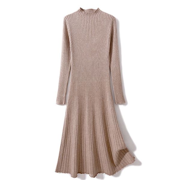 casual long knit sweater dress women winter slim solid sweaters pullover autumn ladies half-high collar long sleeve dresses, White;black
casual long knit sweater dress women winter slim solid sweaters pullover autumn ladies half-high collar long sleeve dresses, White;black