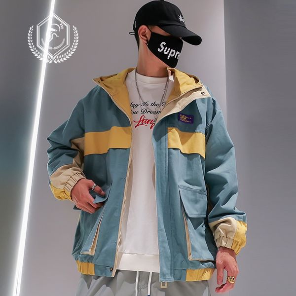 golomise men fashion loose print jacket casual patchwork safari style hip hop coat with hooded, Black;brown
golomise men fashion loose print jacket casual patchwork safari style hip hop coat with hooded, Black;brown