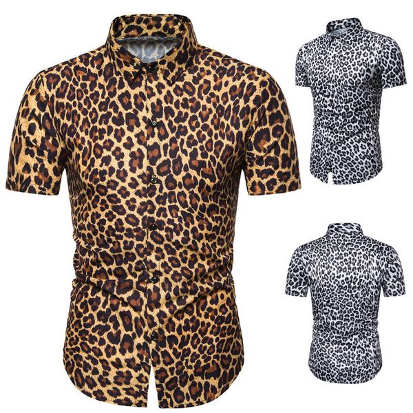 men's short sleeve summer men's fashion casual print beach shirt short leopard print sleeve hawaiian shirt beach, White;black
men's short sleeve summer men's fashion casual print beach shirt short leopard print sleeve hawaiian shirt beach, White;black