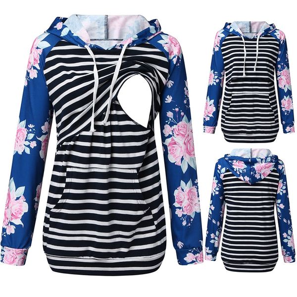 striped print sweatshirt women maternity long sleeve nursing sweatshirts for breastfeeding sudadera lactancia maternity hoodies, White
striped print sweatshirt women maternity long sleeve nursing sweatshirts for breastfeeding sudadera lactancia maternity hoodies, White