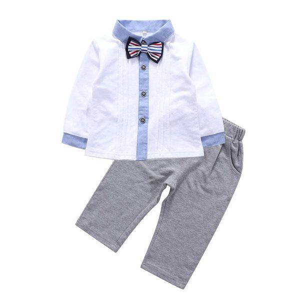 2pcs baby boys clothes fashion plaid bow tie gentleman serving kids clothing spring autumn long sleeve suit pants set, White
2pcs baby boys clothes fashion plaid bow tie gentleman serving kids clothing spring autumn long sleeve suit pants set, White