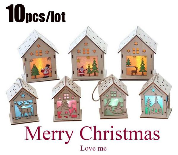 10pcs colorful lights wooden house christmas tree decoration for home hanging ornaments holiday nice christmas ornaments
10pcs colorful lights wooden house christmas tree decoration for home hanging ornaments holiday nice christmas ornaments