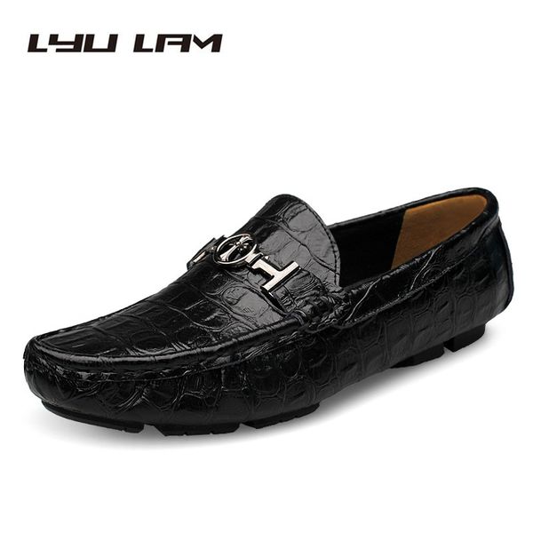 plus size eur38-48 designer alligator leather printed shoes mens leather flats men's driver loafers slip on handmade moccasins, Black
plus size eur38-48 designer alligator leather printed shoes mens leather flats men's driver loafers slip on handmade moccasins, Black