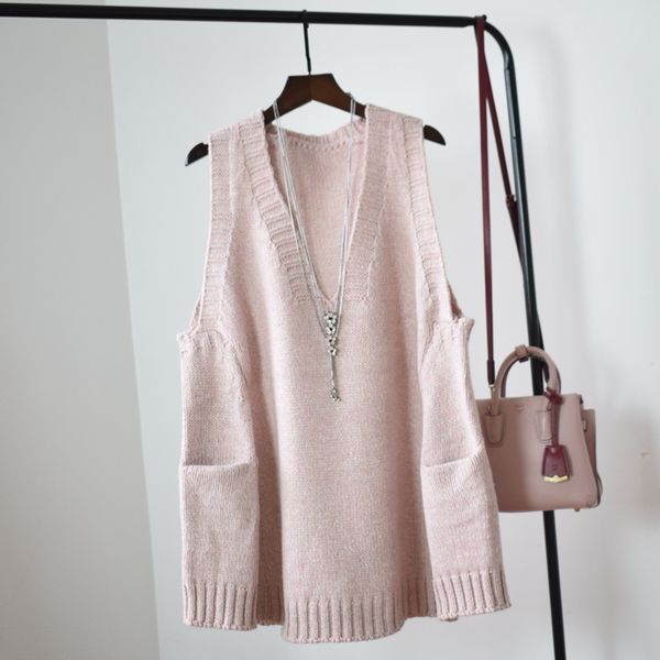2019 autumn women knitted sleeveless pullovers v-neck big size loose for women long pullvers jumper gilet casaco feminino, White;black
2019 autumn women knitted sleeveless pullovers v-neck big size loose for women long pullvers jumper gilet casaco feminino, White;black