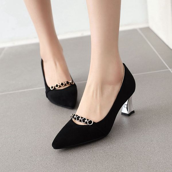 sarairis 2020 nuevas llegadas estilo extraño dropship conciso zapatos de plataforma de mujer punta puntiaguda slip-on metal decoración, Black
sarairis 2020 nuevas llegadas estilo extraño dropship conciso zapatos de plataforma de mujer punta puntiaguda slip-on metal decoración, Black