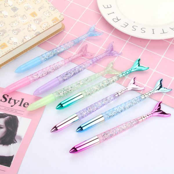 Mermaid Pen Gift Stationery Fish Ballpoint Pens Creative Cartoon Pen School Office Business Writing Supplies Students Prize Luxury Pens