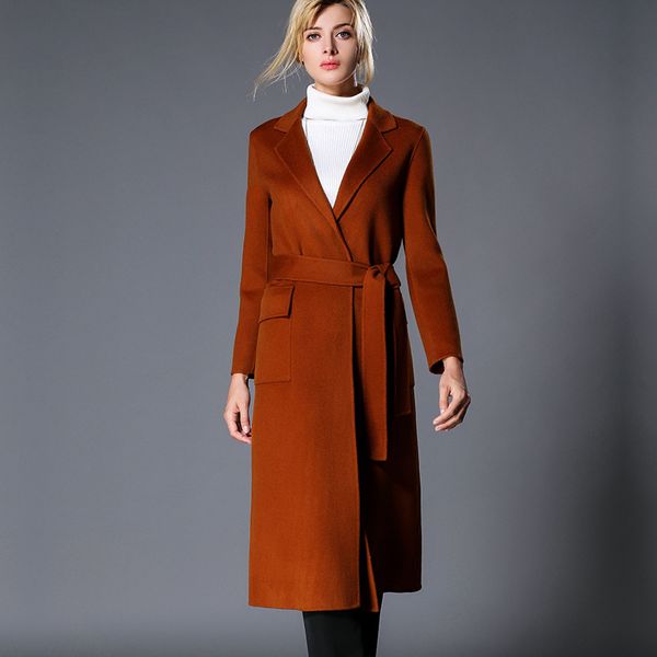 winter woman coats double-faced cashmere coat 2019 autumn and winter long section was thin solid color woolen coat female jacket, Black
winter woman coats double-faced cashmere coat 2019 autumn and winter long section was thin solid color woolen coat female jacket, Black