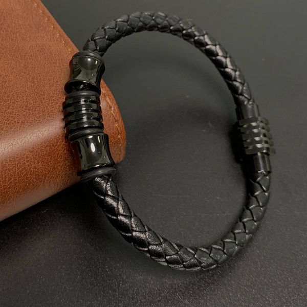 classic black woven leather bracelet women men's stainless steel magnet magnetic punk classic black bracelet jl0035, Golden;silver
classic black woven leather bracelet women men's stainless steel magnet magnetic punk classic black bracelet jl0035, Golden;silver