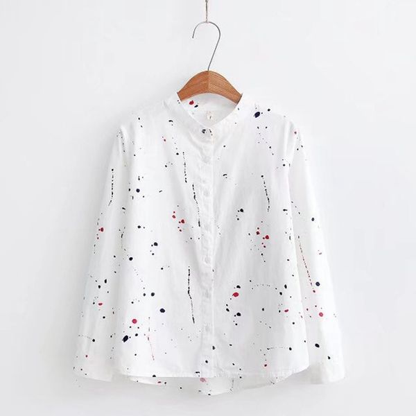 blouses women shirt long sleeve autumn spring loose soft casual blouse korean style paint print button blusa feminina 2019, White
blouses women shirt long sleeve autumn spring loose soft casual blouse korean style paint print button blusa feminina 2019, White