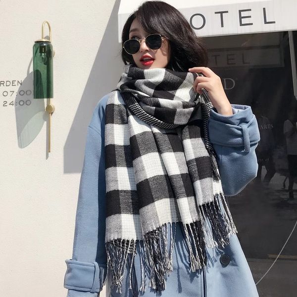 180*100cm autumn winter female plaid scarf women cashmere scarves wide lattice long shawl wrap blanket warm tippet drop ship
180*100cm autumn winter female plaid scarf women cashmere scarves wide lattice long shawl wrap blanket warm tippet drop ship