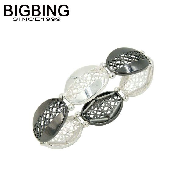 bigbing jewelry fashion black silver hollow elastic charm bracelet fashion bracelet t130, Golden;silver
bigbing jewelry fashion black silver hollow elastic charm bracelet fashion bracelet t130, Golden;silver