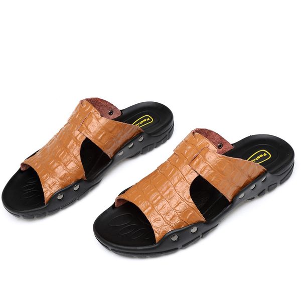 cow leather slippers for men stud big size moccasins shower room slipper summer outdoor slipper beach shoes zy642, Black
cow leather slippers for men stud big size moccasins shower room slipper summer outdoor slipper beach shoes zy642, Black