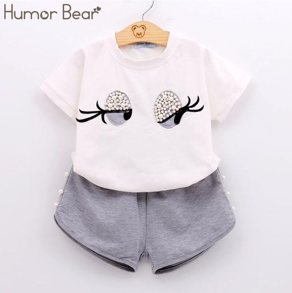 baby girl clothes girls clothing set pearl girls set lovely toddler girl + pants baby suit kids clothes, White