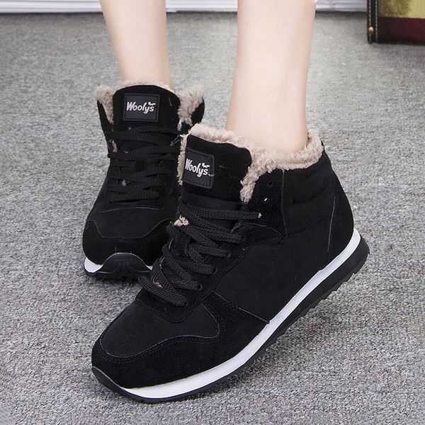 women boots 2018 women winter shoes couple snow boots warm fur inside antiskid bottom keep warm mother casual boots, Black
women boots 2018 women winter shoes couple snow boots warm fur inside antiskid bottom keep warm mother casual boots, Black