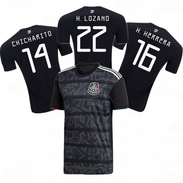 h. lozano 2019 mexico soccer jerseys black g. dos santos vela chicharito football shirts guardado jimenez marquez carvos v. raul, Black;yellow
h. lozano 2019 mexico soccer jerseys black g. dos santos vela chicharito football shirts guardado jimenez marquez carvos v. raul, Black;yellow