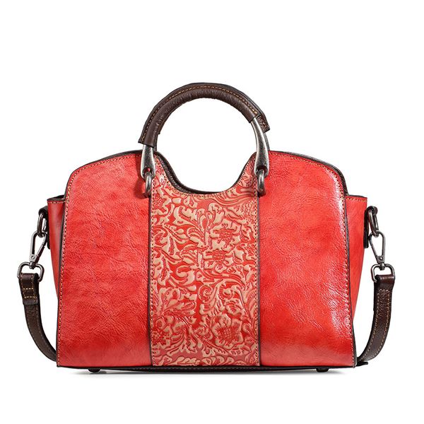 highend vintage beautiful red coffee black flower pattern genuine leather women handbag shoulder messenger bag tote female m8121
highend vintage beautiful red coffee black flower pattern genuine leather women handbag shoulder messenger bag tote female m8121