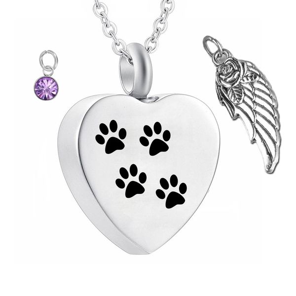 cremation heart urn necklace for ashes pet paw prints birthstone necklace stainless steel keepsake memorial cremation jewelry, Silver
cremation heart urn necklace for ashes pet paw prints birthstone necklace stainless steel keepsake memorial cremation jewelry, Silver