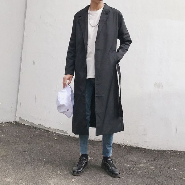 2018 korean style men's fashion brand trench lapel belt decoration long sleeves black/khaki/green windbreaker casual coat -2xl, Tan;black
2018 korean style men's fashion brand trench lapel belt decoration long sleeves black/khaki/green windbreaker casual coat -2xl, Tan;black