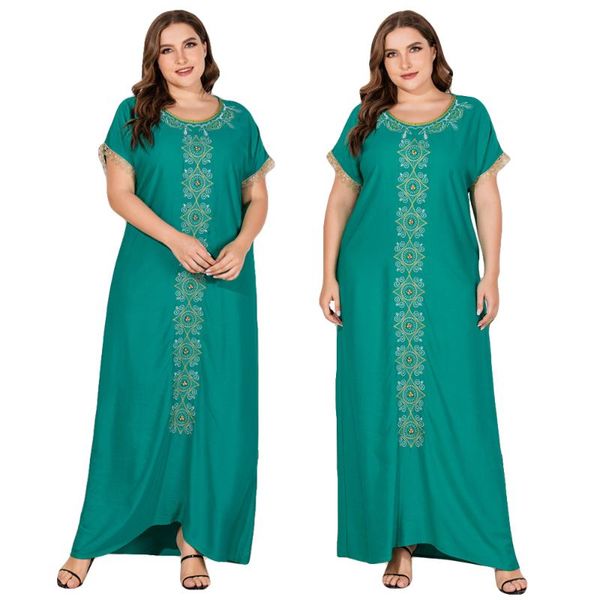 plus size muslim embroidery women short sleeve long maxi dress abaya kaftan beads caftan casual robes gown ramadan clothing new, Red
plus size muslim embroidery women short sleeve long maxi dress abaya kaftan beads caftan casual robes gown ramadan clothing new, Red