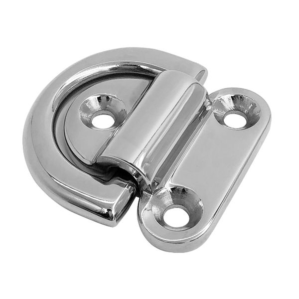 large folding pad eye deck lashing d ring staple cleat for trailer marine boat caravan truck - marine 316 stainless steel
large folding pad eye deck lashing d ring staple cleat for trailer marine boat caravan truck - marine 316 stainless steel