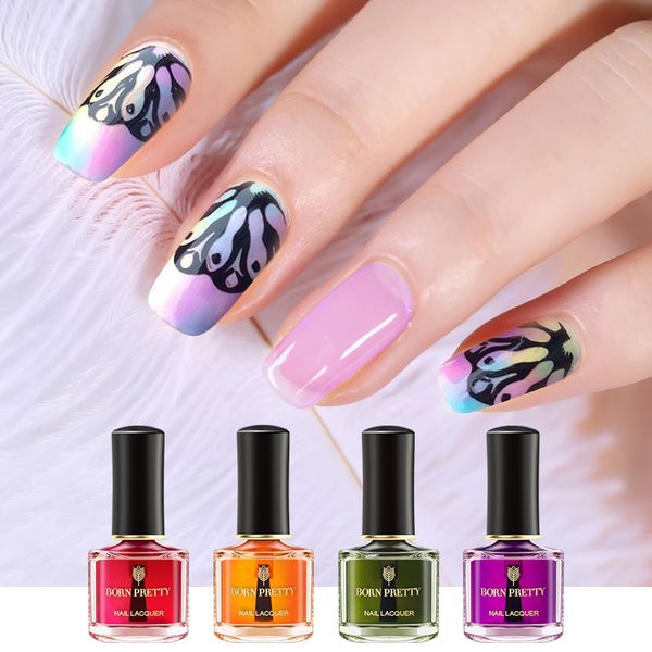born pretty 6ml gradient glossy nail polish set pink coat purple lacquer for nail stamping image designs no need led lamp
born pretty 6ml gradient glossy nail polish set pink coat purple lacquer for nail stamping image designs no need led lamp