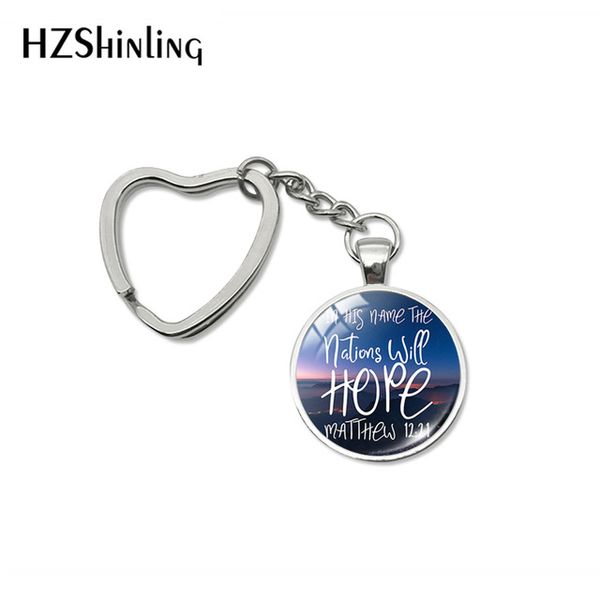 

2019 new fashion happy father's day heart keychains je t'aime papa words glass cabochon key fob for fathers papa gifts, Silver