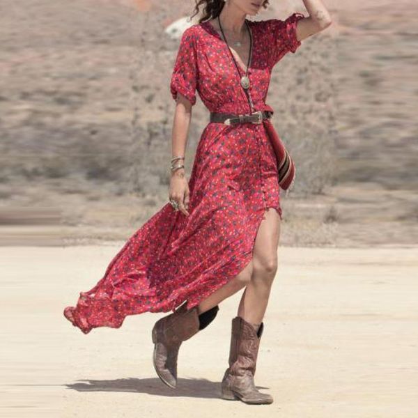 dress female 2018 fashion women boho summer chiffon floral party beach long dress vestidos robe, Black;gray
dress female 2018 fashion women boho summer chiffon floral party beach long dress vestidos robe, Black;gray