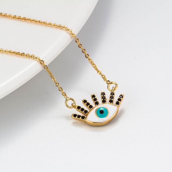 yishan 1pc blue evil eye cz & eyelash pendant necklace good luck eye charm fashion necklaces for women girls jewelry 19*12mm, Black
yishan 1pc blue evil eye cz & eyelash pendant necklace good luck eye charm fashion necklaces for women girls jewelry 19*12mm, Black