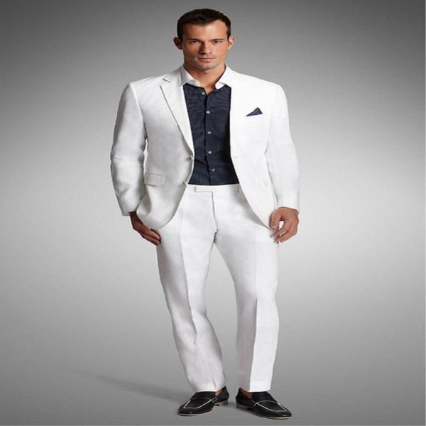 summer notched lapel tuxedos 2020 ivory mens suits wedding suits for men two buttons groomsmen costumes (jacket + pants) 344, White;black 
summer notched lapel tuxedos 2020 ivory mens suits wedding suits for men two buttons groomsmen costumes (jacket + pants) 344, White;black