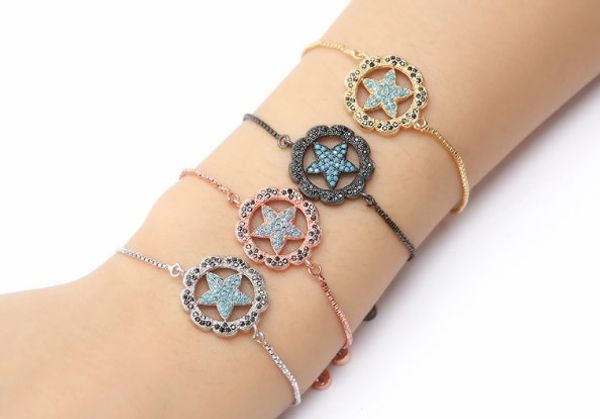 gold silver chain micro pave cz zircon cubic zirconia bracelet rope adjusted macrame ct43 pentagram start bangle gift, Black
gold silver chain micro pave cz zircon cubic zirconia bracelet rope adjusted macrame ct43 pentagram start bangle gift, Black