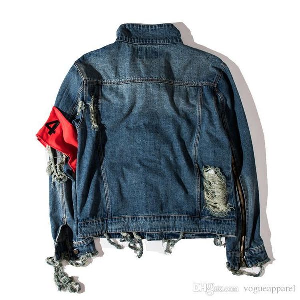mens winter clothing kanye west jeans jacket ripped holes vintage denim coat letters print high street wear, Black;brown
mens winter clothing kanye west jeans jacket ripped holes vintage denim coat letters print high street wear, Black;brown