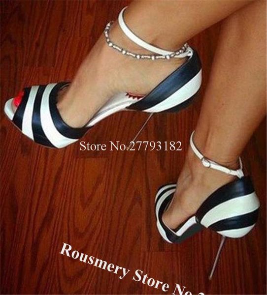brand design peep toe white-black stripes metal stiletto heel pumps zebra ankle strap high heels formal dress shoes
brand design peep toe white-black stripes metal stiletto heel pumps zebra ankle strap high heels formal dress shoes