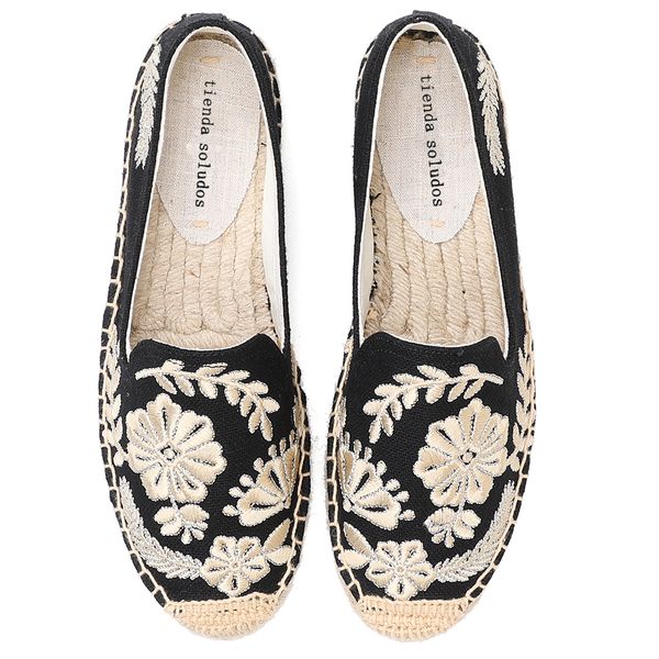 womens casual espadrilles slip-on breathable flax hemp canvas for girl shoes fashion embroidery comfortable ladies girls, Black
womens casual espadrilles slip-on breathable flax hemp canvas for girl shoes fashion embroidery comfortable ladies girls, Black
