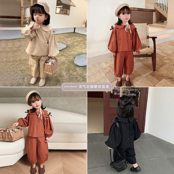 2020 spring new baby girls lapel suit children cute solid color long sleeve and pants two piece sets t200414, White
2020 spring new baby girls lapel suit children cute solid color long sleeve and pants two piece sets t200414, White