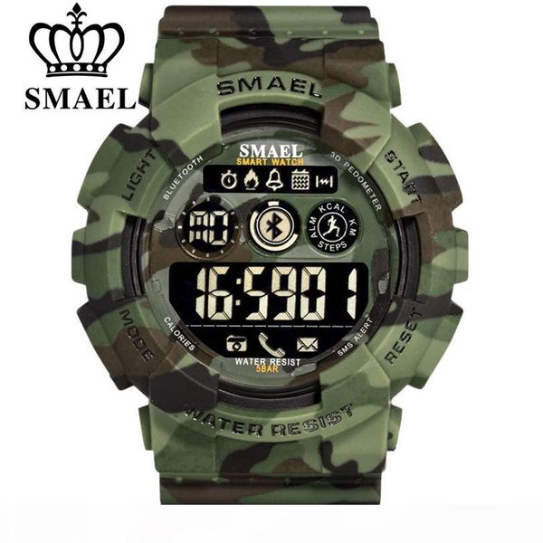 smael sport smart watch men bluetooth pedometer calorie waterproof digital led electronics watches camouflage wrist watch for boy smartwatch, Slivery;brown
smael sport smart watch men bluetooth pedometer calorie waterproof digital led electronics watches camouflage wrist watch for boy smartwatch, Slivery;brown