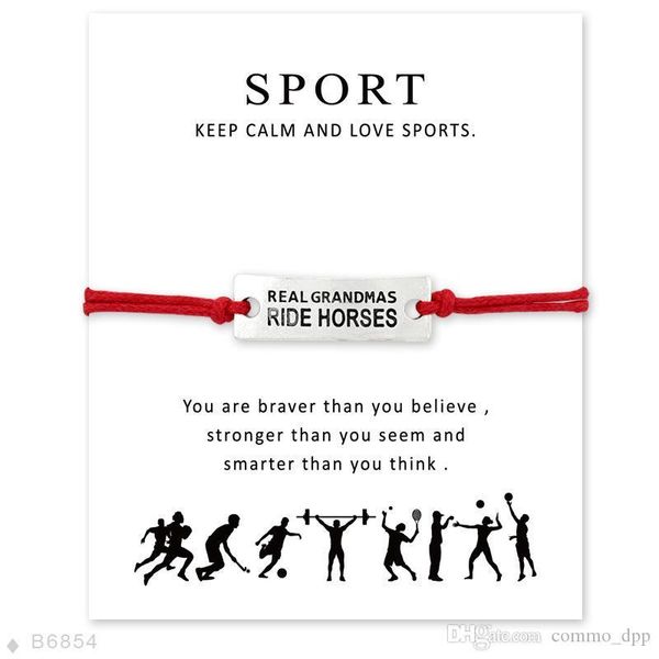 new real grandmas ride horses charm sport bracelets make a wish card for women men string rope chain bangle fashion jewelry gift, Golden;silver
new real grandmas ride horses charm sport bracelets make a wish card for women men string rope chain bangle fashion jewelry gift, Golden;silver