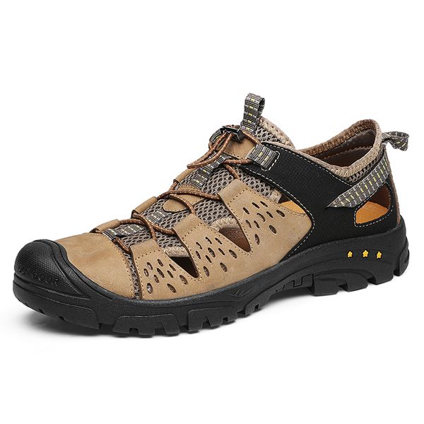genuine leather men sandals plus size 38-46 cow leather shoes men breathable walking shoes summer beach zapatos hombre, Black
genuine leather men sandals plus size 38-46 cow leather shoes men breathable walking shoes summer beach zapatos hombre, Black