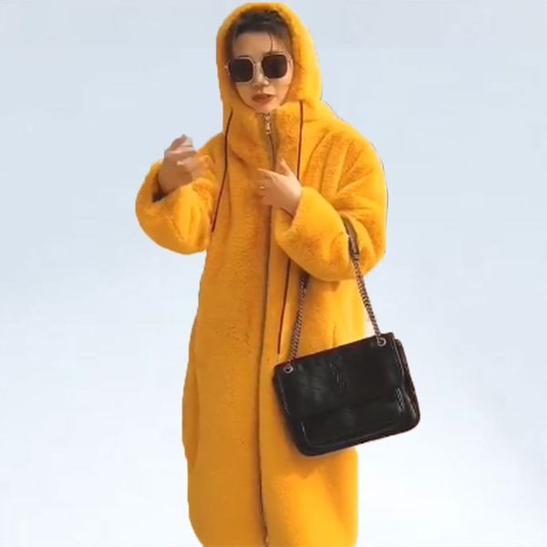 oversized winter warm hooded jacket women thicken long coat solid color faux fur coat women casual fur faux jacket outwear, Black
oversized winter warm hooded jacket women thicken long coat solid color faux fur coat women casual fur faux jacket outwear, Black
