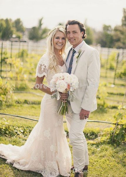 vintage lace applique country boho mermaid wedding dresses 2020 modest short sleeve v-neck full length fishtail bridal dress265i, White
vintage lace applique country boho mermaid wedding dresses 2020 modest short sleeve v-neck full length fishtail bridal dress265i, White