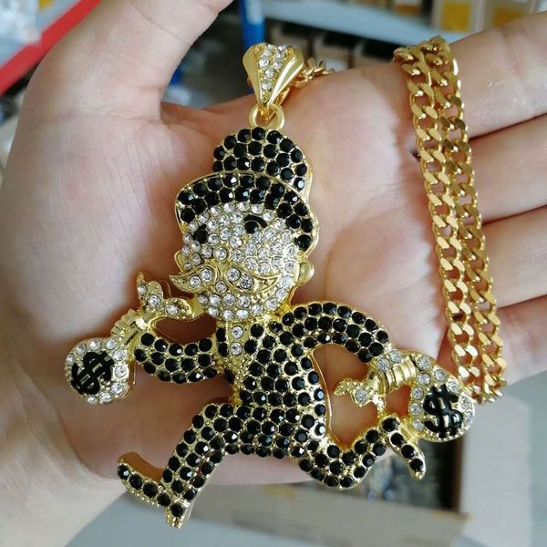 fashion- cartoon running man in suit pendant necklaces for men alloy black diamonds necklace stainless steel cuban chain jewelry 2 colors, Silver
fashion- cartoon running man in suit pendant necklaces for men alloy black diamonds necklace stainless steel cuban chain jewelry 2 colors, Silver