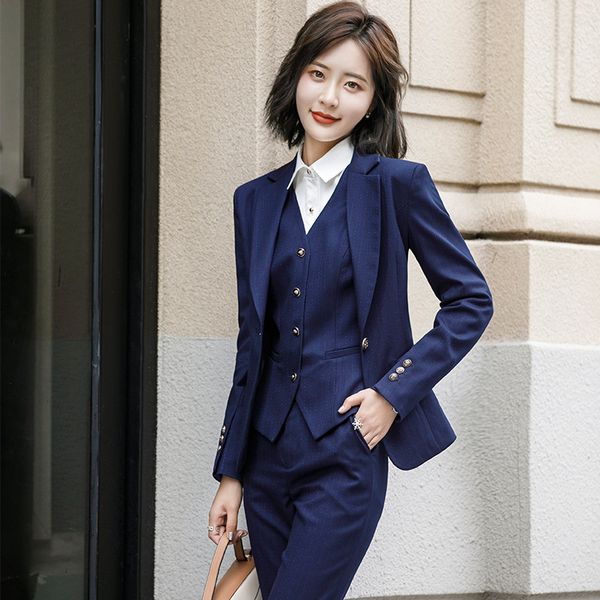 ins business wear women 2020 new autumn long sleeve fashion temperament british womens formal dress striped suit, White
ins business wear women 2020 new autumn long sleeve fashion temperament british womens formal dress striped suit, White