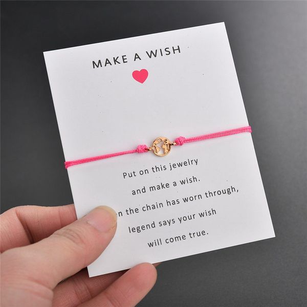 fashion handmade white card metal map charm bracelets bangles for women make a wish rope bracelet femme jewelry accessories, Golden;silver
fashion handmade white card metal map charm bracelets bangles for women make a wish rope bracelet femme jewelry accessories, Golden;silver