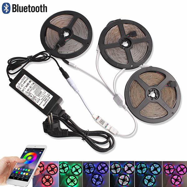 5m 10m 15m rgb led strip smd 2835 set dc 12v flexible ribbon fita led light strip rgb tape diode + bluetooth controller +adapter
5m 10m 15m rgb led strip smd 2835 set dc 12v flexible ribbon fita led light strip rgb tape diode + bluetooth controller +adapter