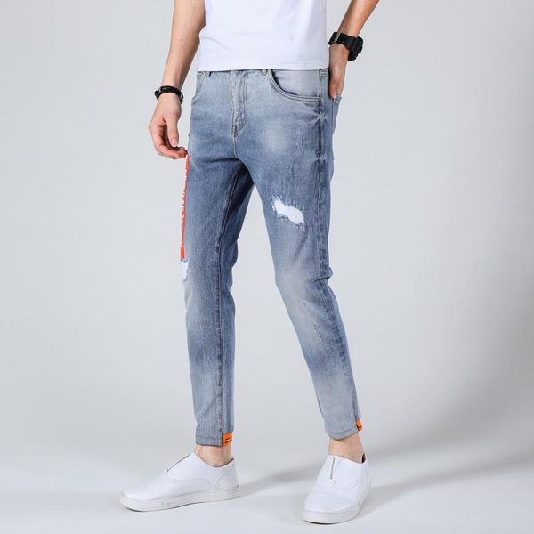 trousers hip hop jeans casual pants autumn sweatpants streetwear male printed hole denim jeans for men slim designer straight, Blue
trousers hip hop jeans casual pants autumn sweatpants streetwear male printed hole denim jeans for men slim designer straight, Blue