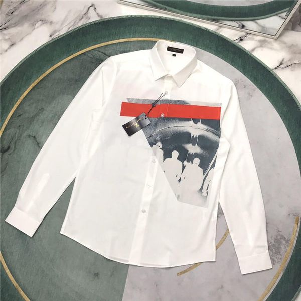 france men's designer shirts 20 tide brand summer new men's ice silk long-sleeved shirt 3d printing slim business star same shirt, White;black
france men's designer shirts 20 tide brand summer new men's ice silk long-sleeved shirt 3d printing slim business star same shirt, White;black